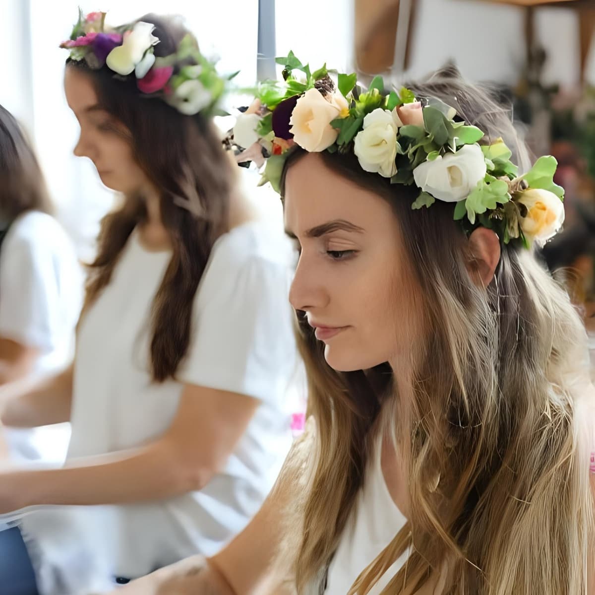 JGA Workshop – Gruppenfoto mit Kränzen