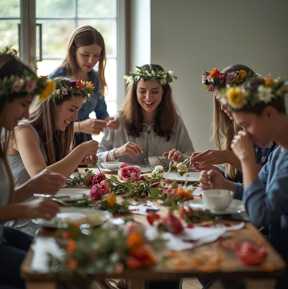 JGA Workshop – Blumenkränze tragen