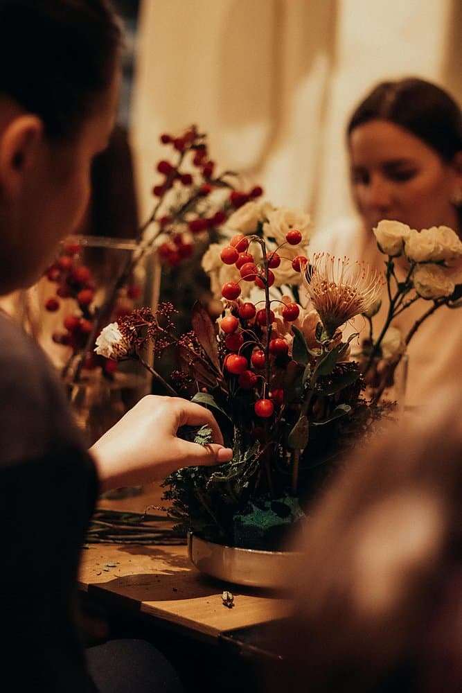 Team Building Workshop – florale Arrangements im Team